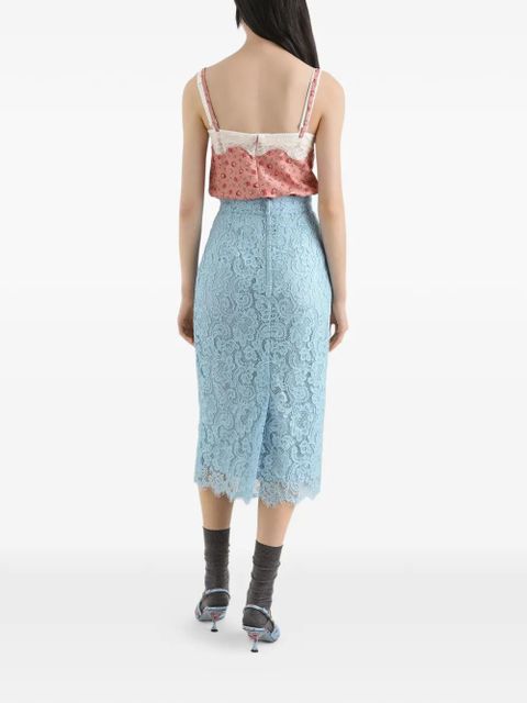 Dolce & Gabbana lace midi skirt - Blue
