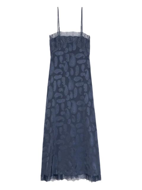 Zadig&Voltaire Ridar paisley-pattern lace-trim dress - Blue - zdjęcie produktu nr 1