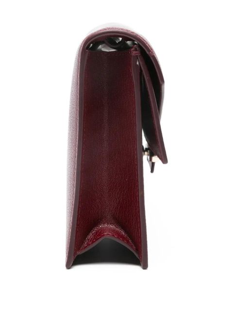 TOM FORD mini Aube flap clutch bag - Red