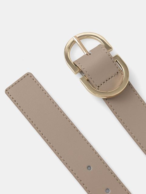 Tommy Hilfiger pasek skórzany damski kolor beżowy AW0AW17972 - zdjęcie produktu nr 2