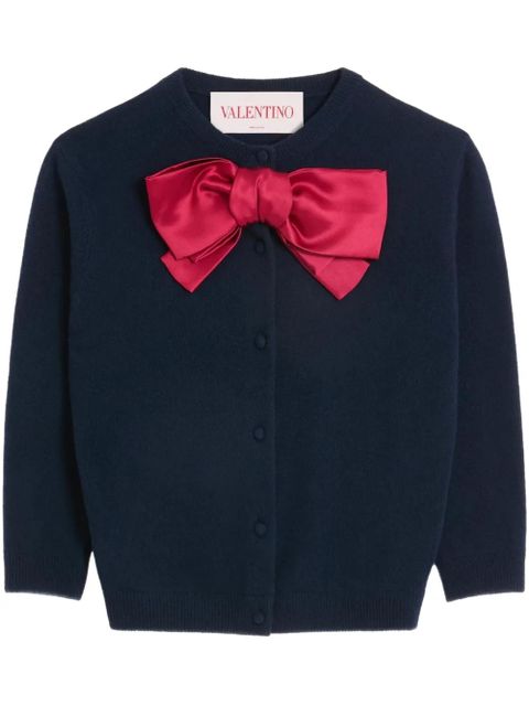Valentino Garavani bow-detail cardigan - Blue