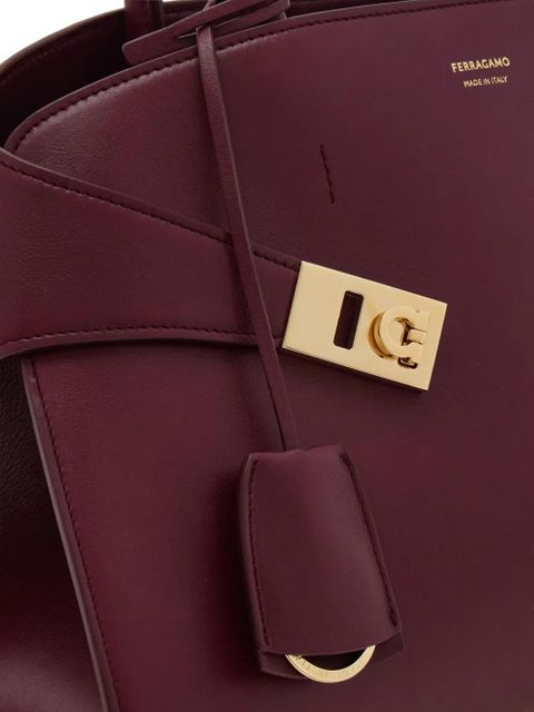 Ferragamo medium Hug leather tote bag - Red