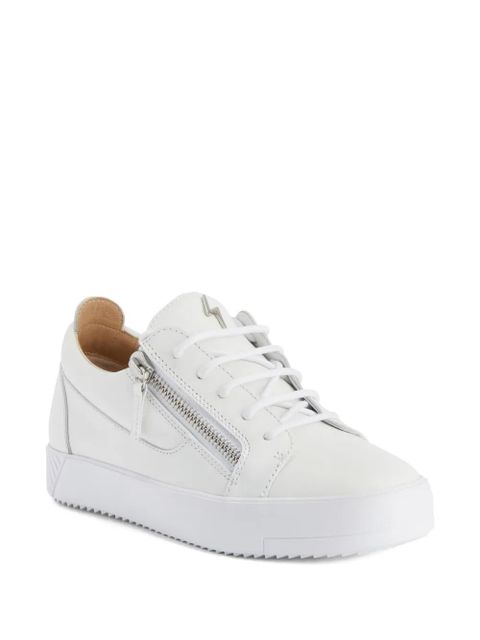 Giuseppe Zanotti Gail lace-up zip-detail sneakers - White - zdjęcie produktu nr 2