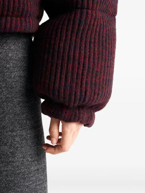 Prada ribbed padded jacket - Red