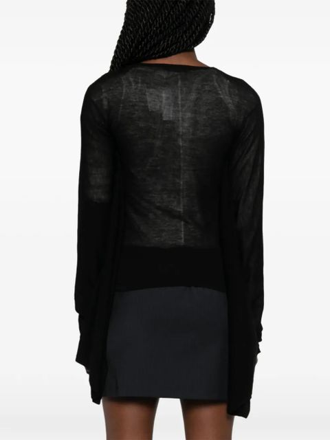 Paloma Wool draped-sleeve T-shirt - Black