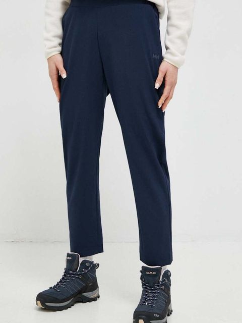 Helly Hansen spodnie sportowe Thalia 2.0 damskie kolor granatowy proste high waist 34325 - zdjęcie produktu nr 1