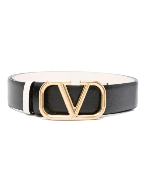 Valentino Garavani VLogo leather reversible belt - Black - zdjęcie produktu nr 1