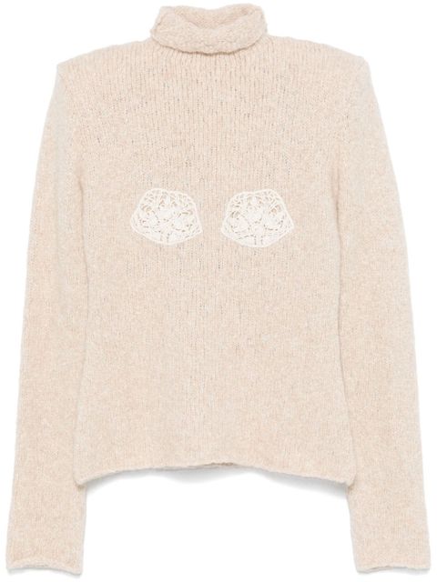 Magda Butrym turtleneck sweater - Neutrals - zdjęcie produktu nr 1