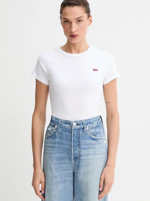 Levi's t-shirt bawełniany 2-pack damski kolor czarny 004AO - zdjęcie produktu nr 2