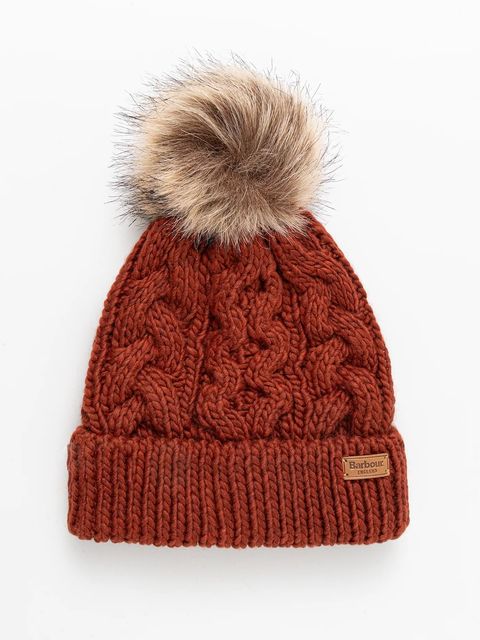 Barbour czapka kolor pomarańczowy - zdjęcie produktu nr 1