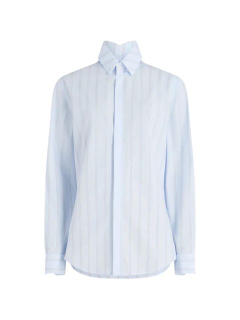 Jean Paul Gaultier pinstriped collar shirt - Blue - zdjęcie produktu nr 1