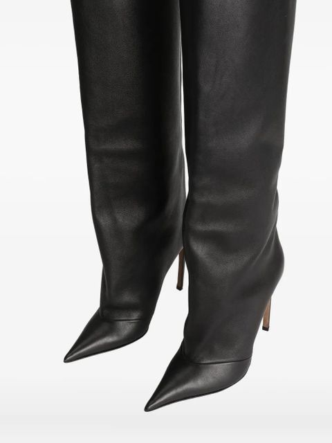 Dolce & Gabbana 105mm Devotion knee-high pointed-toe boots - Black - zdjęcie produktu nr 2