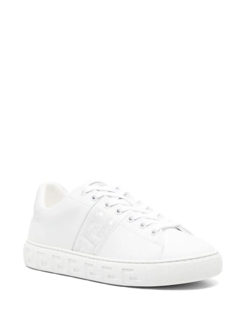 Versace Greca-embellished sneakers - White - zdjęcie produktu nr 2
