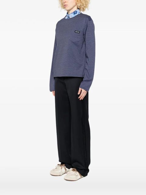 Miu Miu chest-pocket sweatshirt - Blue