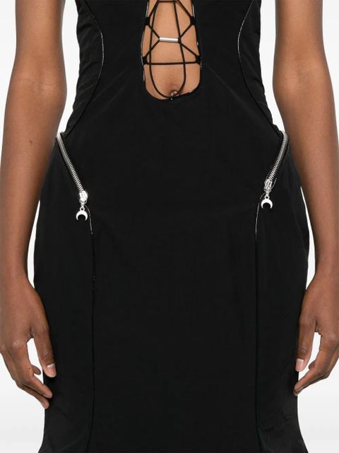 Marine Serre crinkled maxi dress - Black