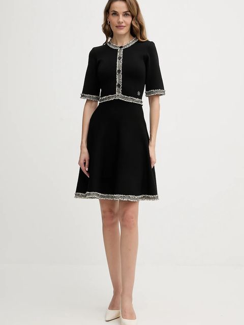 Karl Lagerfeld sukienka kolor czarny mini rozkloszowana A4W13024