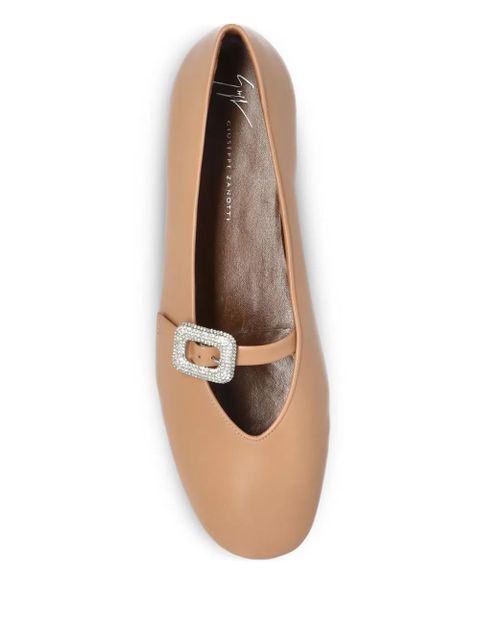 Giuseppe Zanotti Georgia Buckle ballet flats - Neutrals