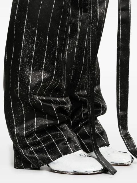 Jean Paul Gaultier striped trousers - Black