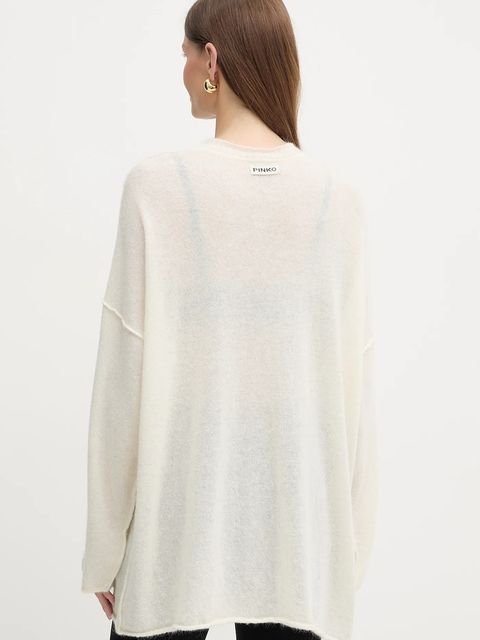Pinko sweter wełniany damski kolor beżowy lekki 105749 A2UN - zdjęcie produktu nr 2