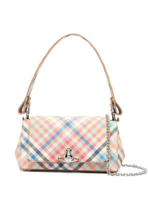 Vivienne Westwood medium Hazel check-pattern shoulder bag - Pink