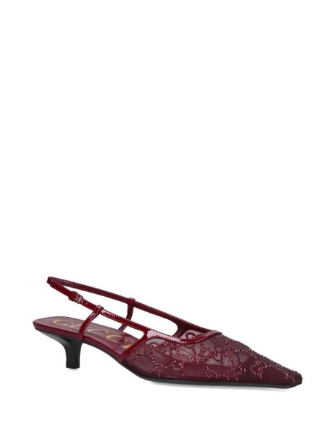 Gucci 35mm GG-embellished pumps - Red - zdjęcie produktu nr 2