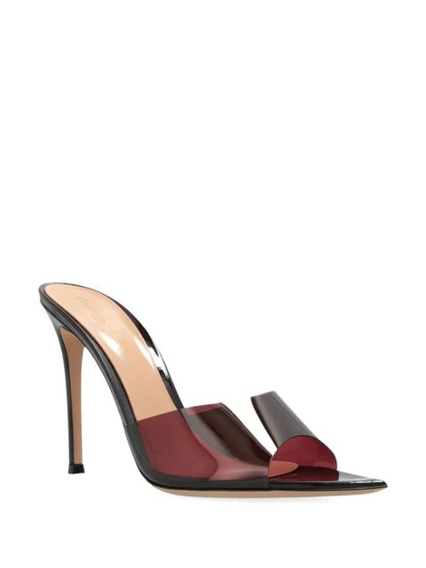 Gianvito Rossi 100mm leather heeled mules - Red