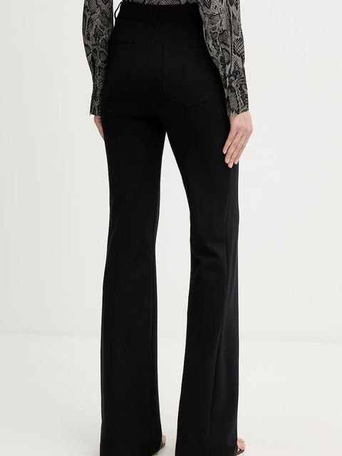 Guess spodnie CHRISSY damskie kolor czarny proste high waist W5BB16 KCMU2