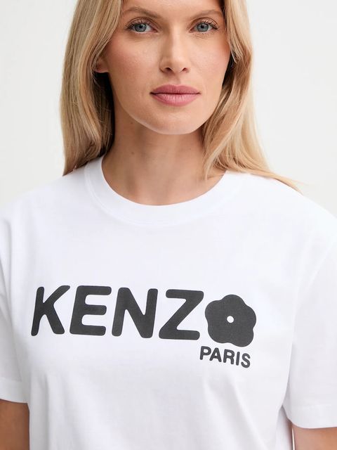 Kenzo t-shirt bawełniany damski kolor biały FF52TS1574SO