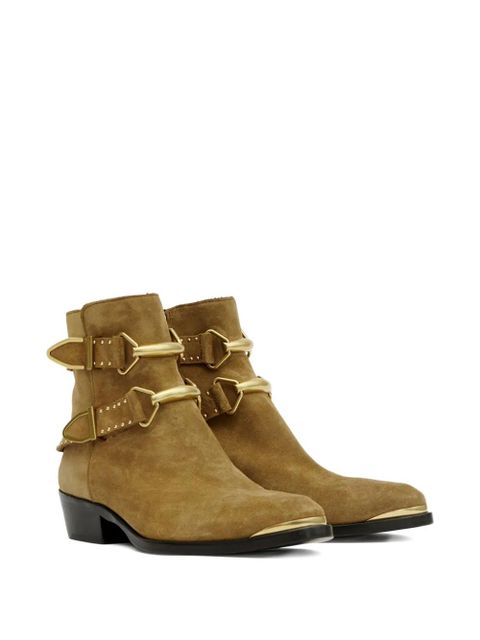 ISABEL MARANT Zalya buckle studded boots - Brown - zdjęcie produktu nr 2