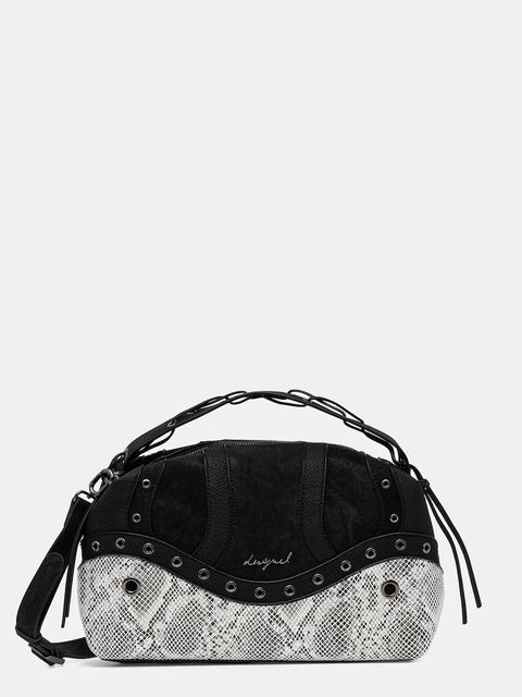 Desigual torebka SNAKE PATCH BERGAMO kolor czarny 25WAXP29 - zdjęcie produktu nr 1