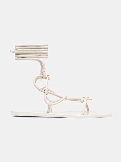 Rick Owens Lilies sandały skórzane Penta damskie kolor beżowy LI01E4808 - zdjęcie produktu nr 2