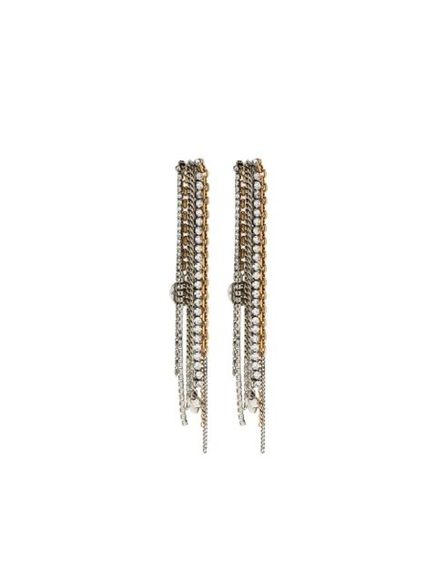 Alexander McQueen crystal-chain earrings - Silver - zdjęcie produktu nr 1