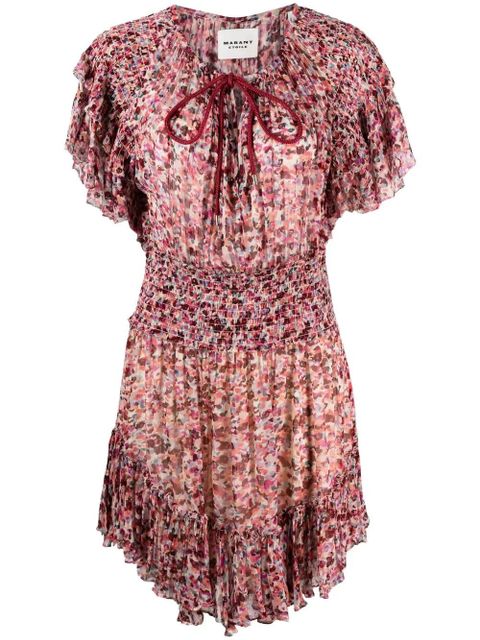 MARANT ÉTOILE Florise abstract-print dress - Red