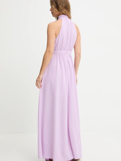 Answear.LAB sukienka kolor różowy maxi rozkloszowana