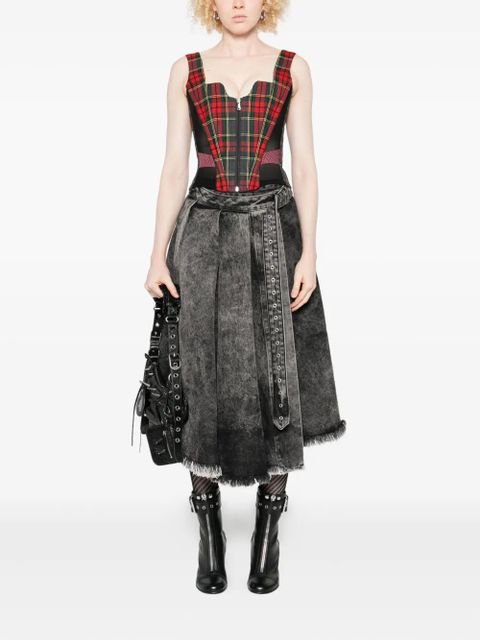 Vivienne Westwood tartan zip-front top - Red - zdjęcie produktu nr 2