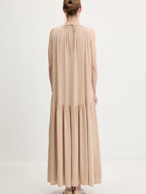 Answear.LAB sukienka kolor beżowy maxi rozkloszowana - zdjęcie produktu nr 2