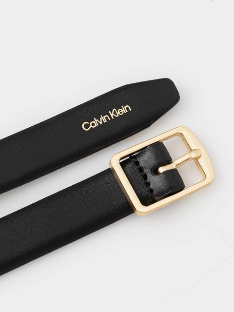 Calvin Klein pasek skórzany damski kolor czarny LV04F7036G