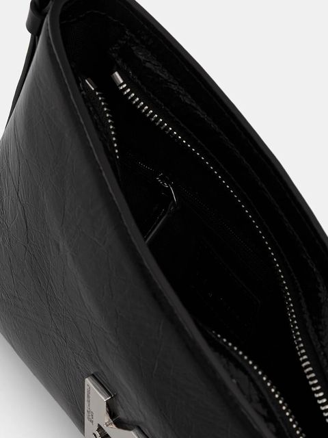 Karl Lagerfeld Jeans torebka skórzana kolor czarny B1W30181