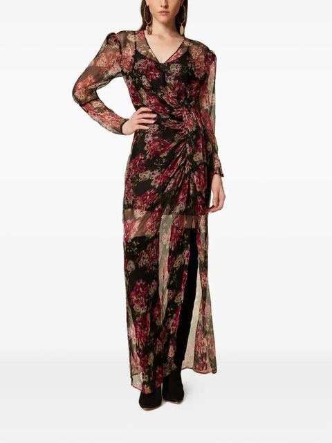 TWINSET floral-print maxi dress - Red - zdjęcie produktu nr 2