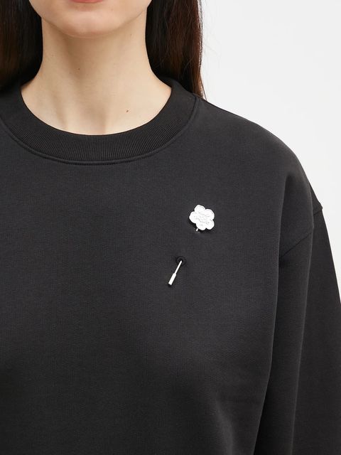 Kenzo bluza bawełniana damska kolor czarny z aplikacją FF52SW1744MF.99J