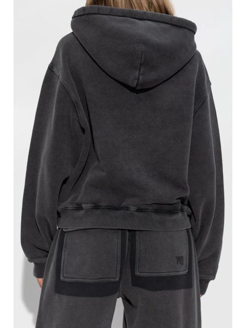 Alexander Wang blade-logo cotton hoodie - Black