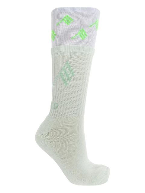 The Attico ribbed logo-detail socks - Neutrals - zdjęcie produktu nr 2