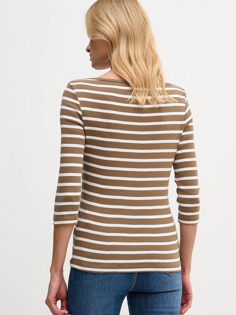 Tommy Hilfiger longsleeve bawełniany kolor brązowy WW0WW40589