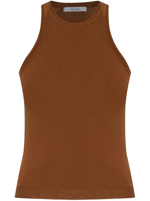 Max Mara ribbed cotton tank top - Brown - zdjęcie produktu nr 1