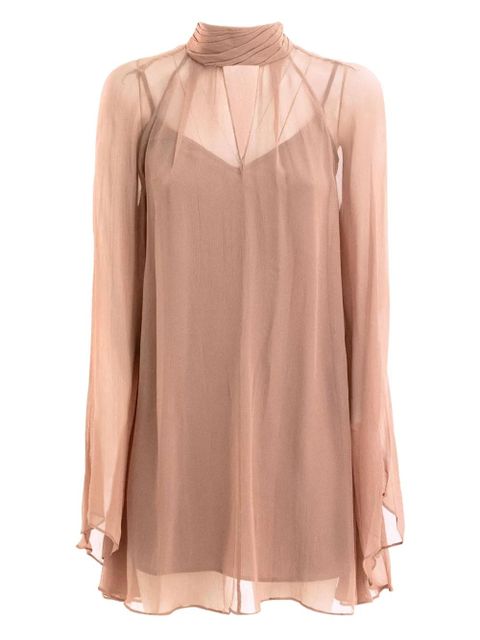 STAUD high-neck mini dress - Neutrals - zdjęcie produktu nr 1