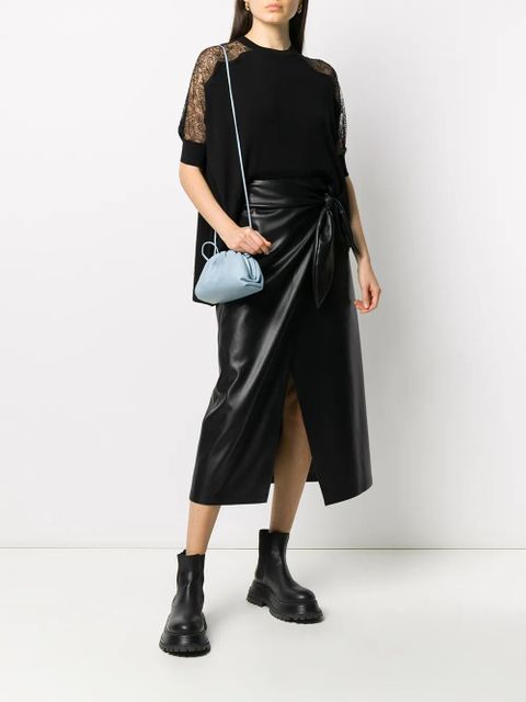 Valentino Garavani lace panel detail knitted top - Black - zdjęcie produktu nr 2