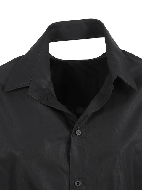 Balenciaga cut-out shirt mini dress - Black