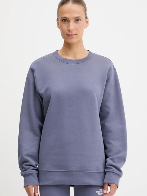 The North Face bluza bawełniana Dome Relaxed damska kolor fioletowy gładka NF0A8EU4BTR1 - zdjęcie produktu nr 1