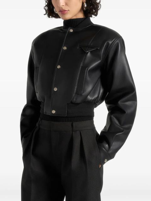 Manière De Voir Zina pocket bomber jacket - Black