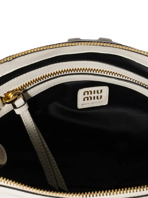 Miu Miu Caprice shiny leather clutch - White